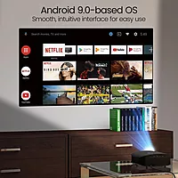 Portronics Beem 490 Smart Projector – 1080p Full HD, 6000 Lumens, Compact Design | Wi-Fi Enabled | Perfect for Home Theater, Presentations & Gaming