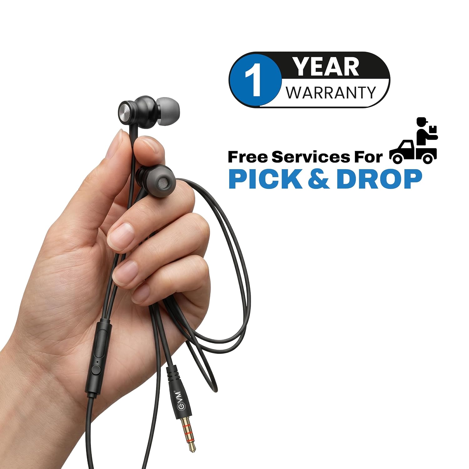 EVM HF-03 3.5mm Wired Earphone - Black