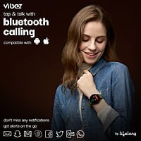Vibez by Lifelong Smartwatch for Men & Women 1.28" HD display Bluetooth calling, Multiple Watch faces, Health Tracker, 7-day battery