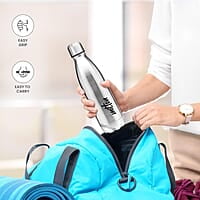 MILTON Shine 800 Stainless Steel Water Bottle, 700 ml Single walled  Leak Proof