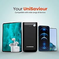Ambrane 20000mAh Powerbank, 20W Fast Charging, Triple Output (2 USB & 1 Type C)