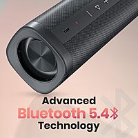 Portronics 2982 Fynix BT Speaker – 30W Bluetooth v5.3 Dual Passive Radiator TWS Black