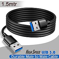 UPORT USB 3.0 Male to Male Cable 1.5M - High-speed data transfer, durable design, compatible with various devices. Ideal for connecting printers, external drives, and more. Plug and play convenience.