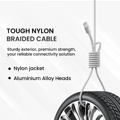 Portronics Konnect X Type C to 8-Pin 27W Fast Charging Cable, Premium TPE Material, Support to all Lightning Devices 1M Length Portronics Konnect X Type C to 8-Pin 27W Fast Charging Cable, Premium TPE Material, Support to all Lightning Devices 1M Length