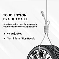 POR 2167 Konnect X C-Lightning – 27W Type-C to Lightning Braided Cable | 1M | White