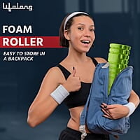 Lifelong Foam Roller for Exercise Gym- Deep Tissue Body Massage Roller for Back Pain, Neck & Knee Pain Relief