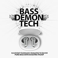 Blaupunkt Newly Launched Btw300 Bass Buds Truly Wireless Bluetooth in Ear Earbuds I Bass Demon Tech I Enc Crispr Tech I 40Hrs Playtime I Turbovolt Charging I Bt Version 5.3 I 80Ms Low Latency