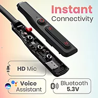 Portronics Harmonics Z11 – 35H Bluetooth Earphones, Black: Enjoy superior sound quality, long battery life, and a comfortable fit. Perfect for music lovers and active lifestyles. Wireless freedom!