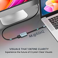 Portronics Mport X – Type-C to HDMI Adapter, 4K @ 60Hz, connects Type-C devices to HDMI displays, ensuring stunning visuals.