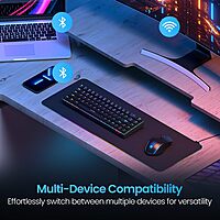 Portronics POR 1607 Hydra 10 Wireless Gaming Keyboard – White offers a sleek design, responsive keys, and customizable RGB lighting for an immersive gaming experience. Perfect for gamers!