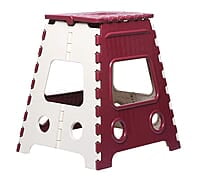 Varmora 18 Inches Super Strong Folding Step Stool Red