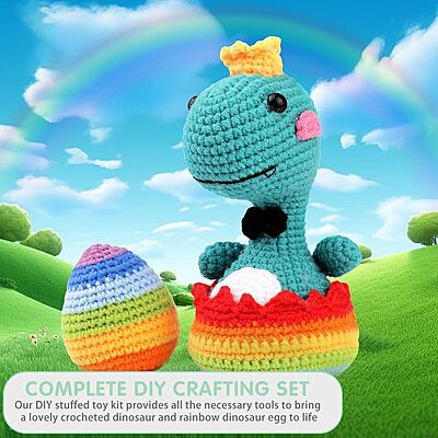 Premium Crochet Kit- DIY Dinosaur Premium Crochet Kit- DIY Dinosaur
