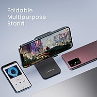 Ambrane Mobile Holding Tabletop Stand, 0-135 Perfect View, Height Adjustment, Wide Compatibility, Multipurpose, Anti-Skid Design Twistand