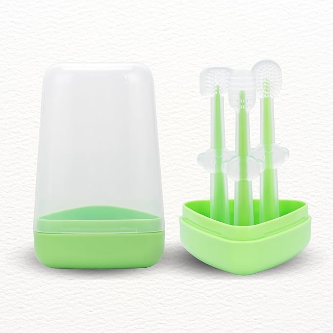 Baby Toothbrush 3 In 1 Silicone Toothbrush Set for Infants and Toddlers Baby Toothbrush 3 In 1 Silicone Toothbrush Set for Infants and Toddlers