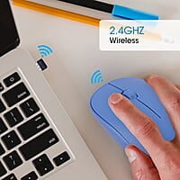 ZEBRONICS Haze Wireless Mouse for Computers, Laptops with 1200 DPI, Advanced Optical Sensor, 2.4GHz USB Nano Receiver, Plug - Play Usage, Power Saving Mode and Comfortable use on Most Surfaces