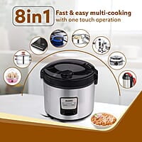 AGARO Regency Electric Rice Cooker, 5L Ceramic Coated Inner Bowl, Cooks up to 10 cups of Raw Rice, Automatic Cooking, Keep Warm Function