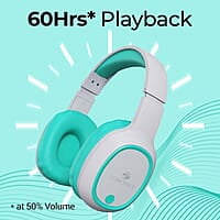 ZEBRONICS Thunder Bluetooth 5.3 Wireless Over ear Headphones with 60H Backup, Gaming Mode, Dual Pairing, ENC, AUX, Micro SD, Voice Assistant, Comfortable Earcups, Call Function