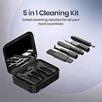 Portronics Smartpod 15W 3-in-1 Wireless Charger with Mirror & Cleaning Kit | Black