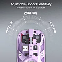 Portronics Toad 8: A sleek, transparent dual-mode Bluetooth mouse that seamlessly switches between devices. Ergonomic design, precise tracking, and long battery life make it perfect for on-the-go use.