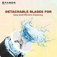 Faber Sportz Blender FSB 5-in-1 Nutrifit Nero  5 PC Jars 1L+500ML+500ML Mug+300ML+300ML Dessert Cup