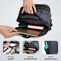 Portronics Elements U Backpack – 15.6 Inch Laptop Backpack | Grey | 1 Year Warranty