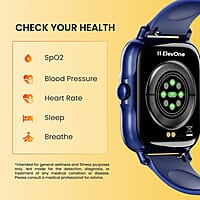 ElevOne 1.85" Display BT Calling Smartwatch, Multiple Watch Faces, Stress Monitor, Heart & SpO2 Monitoring, 50 Sports Modes, Sleep Monitor, 7 Days Battery