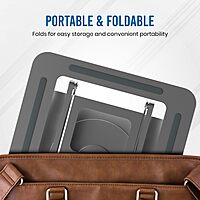 Portronics My Buddy K11 Pro Laptop Stand – Metal Build | Extendable & Rotatable | Silver