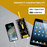 Packaged in a sleek compact design, the 10,000 mAh Lapcare Blaze LPB‑015 delivers 22.5 W fast charging, dual USB output, dual input (Type‑C & Micro‑USB), LED status & safety protections.