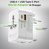 UltraProlink UM1341 - World Travel Adapter & 2 USB Charger