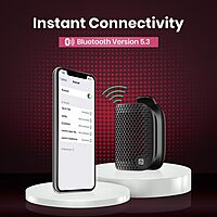 Portronics POR 2713 Talk 5 Bluetooth Speaker – BT 5.3  Clip-On  Mic  IPX5  Black