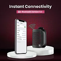Portronics POR 2713 Talk 5 Bluetooth Speaker – BT 5.3 Clip-On Mic IPX5 Black