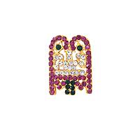 God Ornament Gold Plated Stone Work Amman Thali