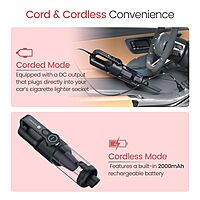Portronics MOPCOP 4 Vacuum Cleaner – Portable |  Car Charger Cable Included | Black