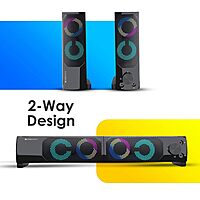 Zebronics Zeb-Wonderbar 10 – 2.0 RGB USB Speaker with Rich Sound, Stunning RGB Lights & Stylish Design
