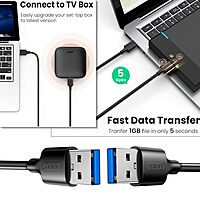 UPORT USB 3.0 Male to Male Cable 1.5M - High-speed data transfer, durable design, compatible with various devices. Ideal for connecting printers, external drives, and more. Plug and play convenience.