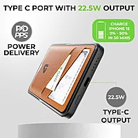 UltraProlink UM1128 - Juice-Up Swipe Magnetic Powerbank with Wallet (Tan)