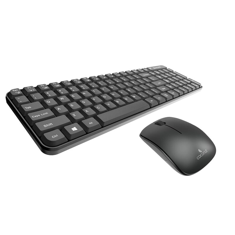 Coconut Neon Wireless Keyboard & Mouse Combo (WKM16, Vibrant Colors, Ergonomic Design, Comfortable Typing Experience, 1 Year Warranty)