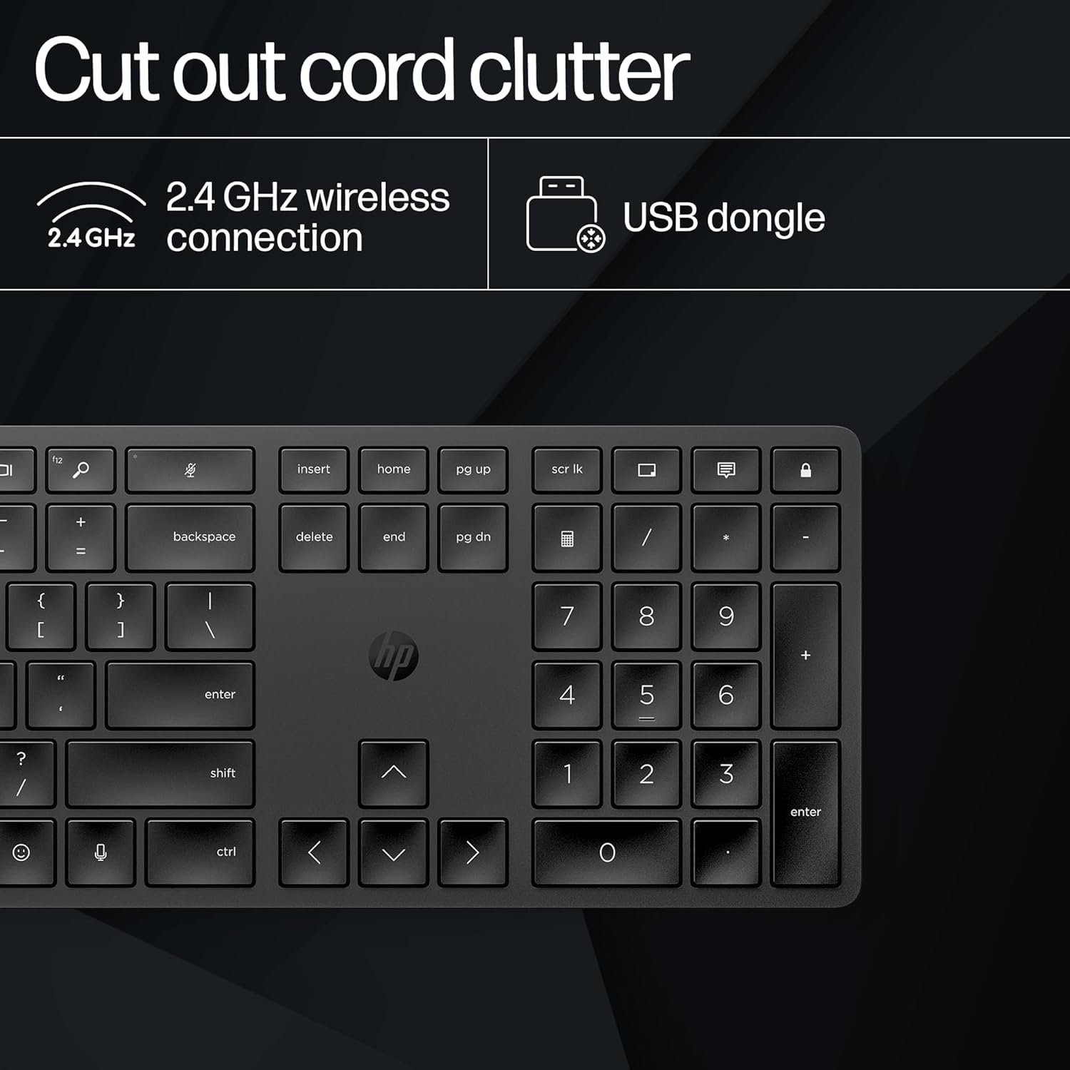 Open Box HP 450 Programmable Wireless Laptop Keyboard
