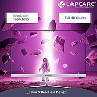 Lapcare LM24WFHD 24" LED monitor. Features Full HD resolution, IPS panel, HDMI & VGA ports, and a sleek design.