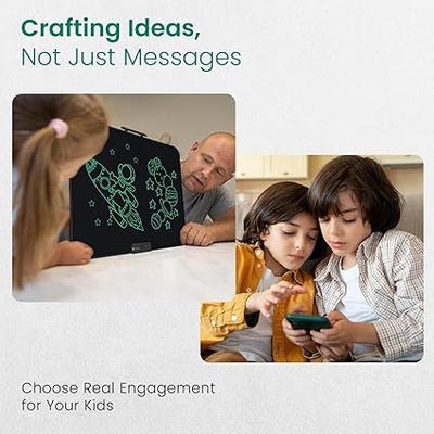 Portronics Ruffpad 22 LCD Writing Pad with 22 Inches Large Screen, Stylus Pen, Erase Button, Erase Lock Switch for Birthday Gift, Kids Toys, Students, School, Office (Black) Portronics Ruffpad 22 LCD Writing Pad with 22 Inches Large Screen, Stylus Pen, Erase Button, Erase Lock Switch for Birthday Gift, Kids Toys, Students, School, Office (Black)