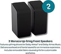 Platin Monaco 5.1 Wireless Home Theater Surround Sound System for Smart TVs - with WiSA SoundSend Transmitter Included - WiSA Certified - Tuned by THX.