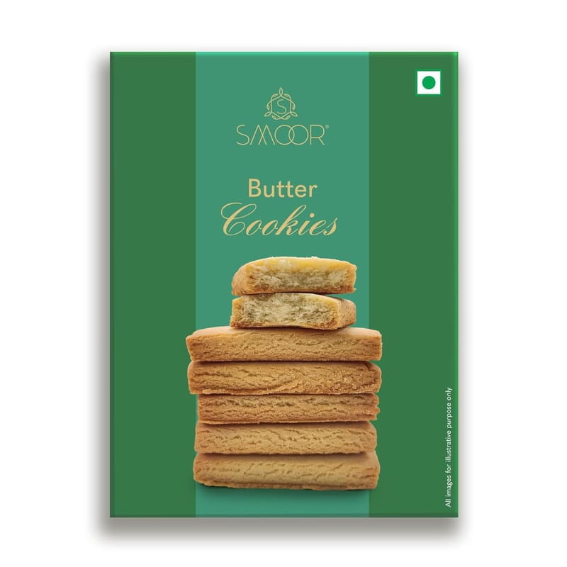 SMOOR Premium Butter Cookies Crunchy & Sweet Gourmet Cookie Biscuits  200g
