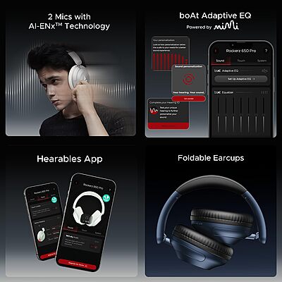 boAt Rockerz 650 Pro (Iris Black) - New Arrival boAt Rockerz 650 Pro (Iris Black) - New Arrival