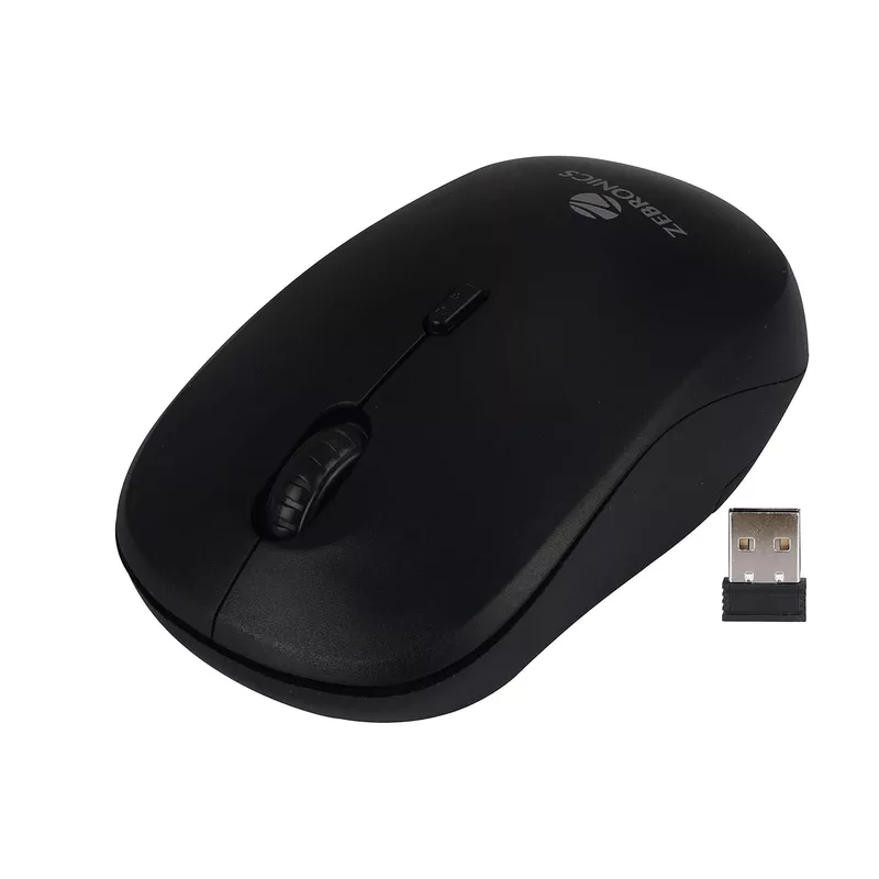 Zebronics Zeb-Bold Wireless Optical Mouse ensures seamless connectivity, precision navigation & stylish design for daily productivity.