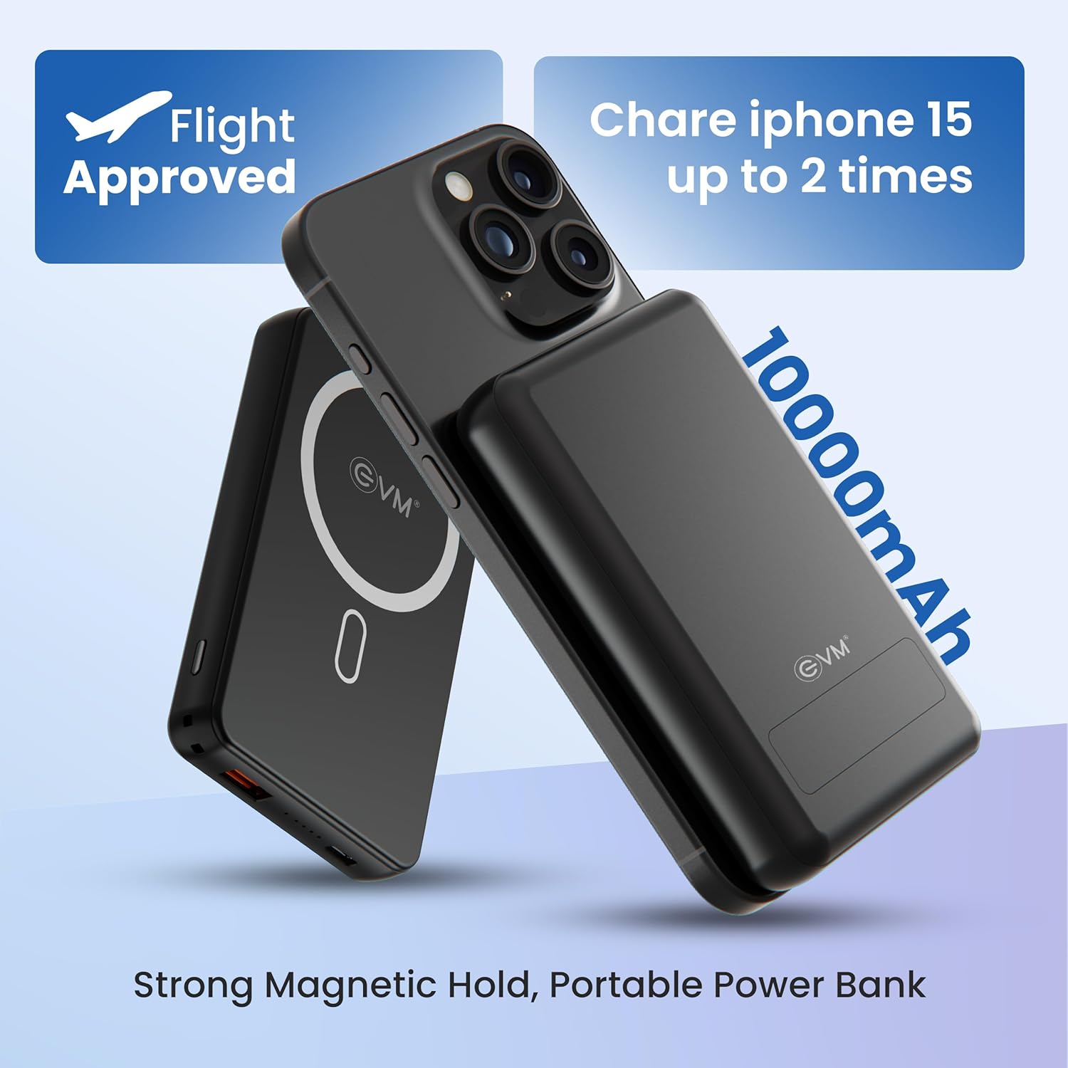 EVM P0301 EnMag Ace Power Bank 10,000mAh - Black