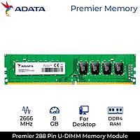 ADATA Premier 8GB DDR4 2666MHz CL19 Desktop RAM – UDIMM | Lifetime Warranty