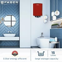Faber Jazz 15L Vertical Storage Water Heater Titanium Glassline Coated Tank 2000W