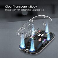 Portronics Toad 5 Transparent Bluetooth Mouse – Dual Mode  | RGB | Black | 1 Year Warranty