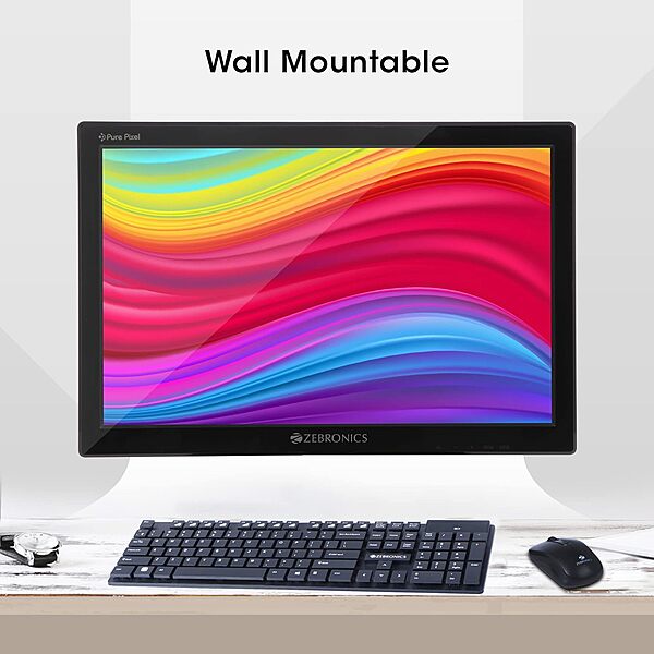 Zebronics Zeb-V16HD 15.4" HD Monitor features HDMI and VGA inputs, delivering vibrant visuals and versatile connectivity for your devices. Perfect for home or office use, compact and stylish.