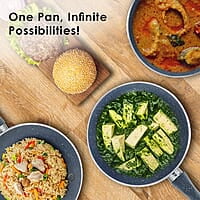 Wonderchef Aluminium Granite Frying Pan, Grey, 20cm, 1L